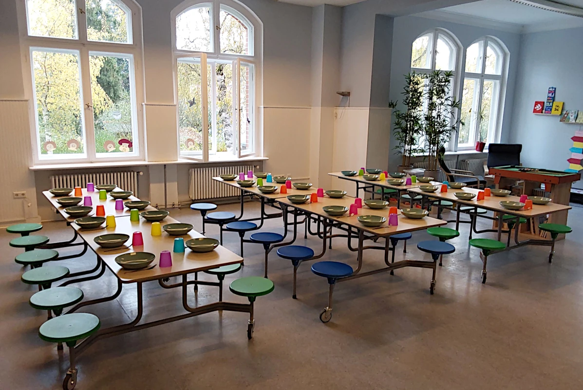 Der Speisesaal mit Platz für ca. 45 Kinder