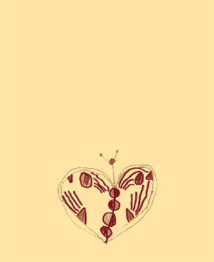 Kinderzeichnung:  Schmetterling